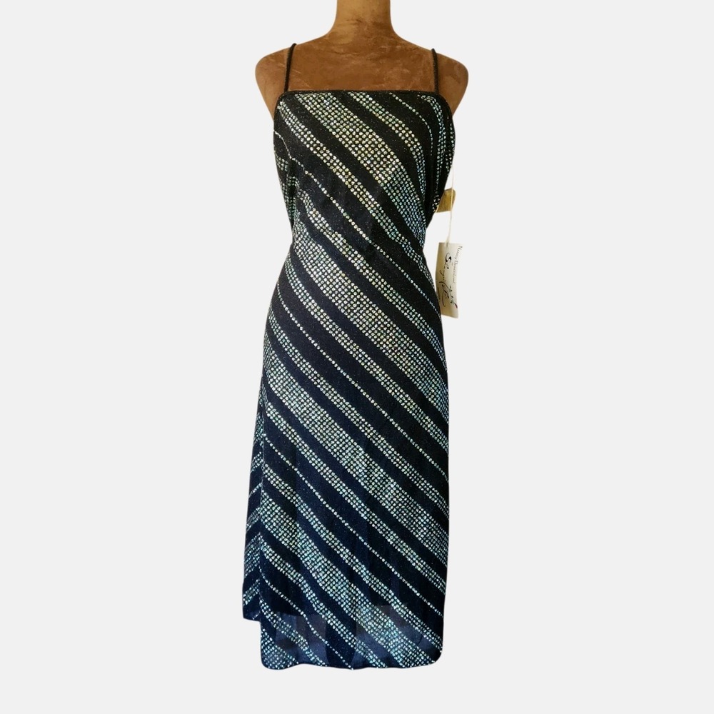 Vintage NWT Nancy Bracoloni Shangri-La Party Dress Glitter‎ Homecoming